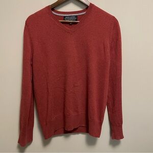 Banana Republic Burnt Orange Cashmere V-Neck Sweater Men’s Medium